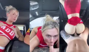 Uk girl xxx Car Blowjob And Fuck